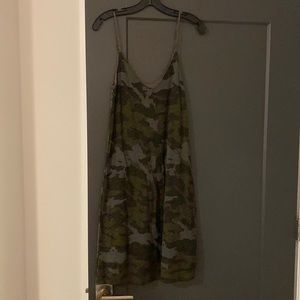 ATM Adjustable Strap Camo Slip dress